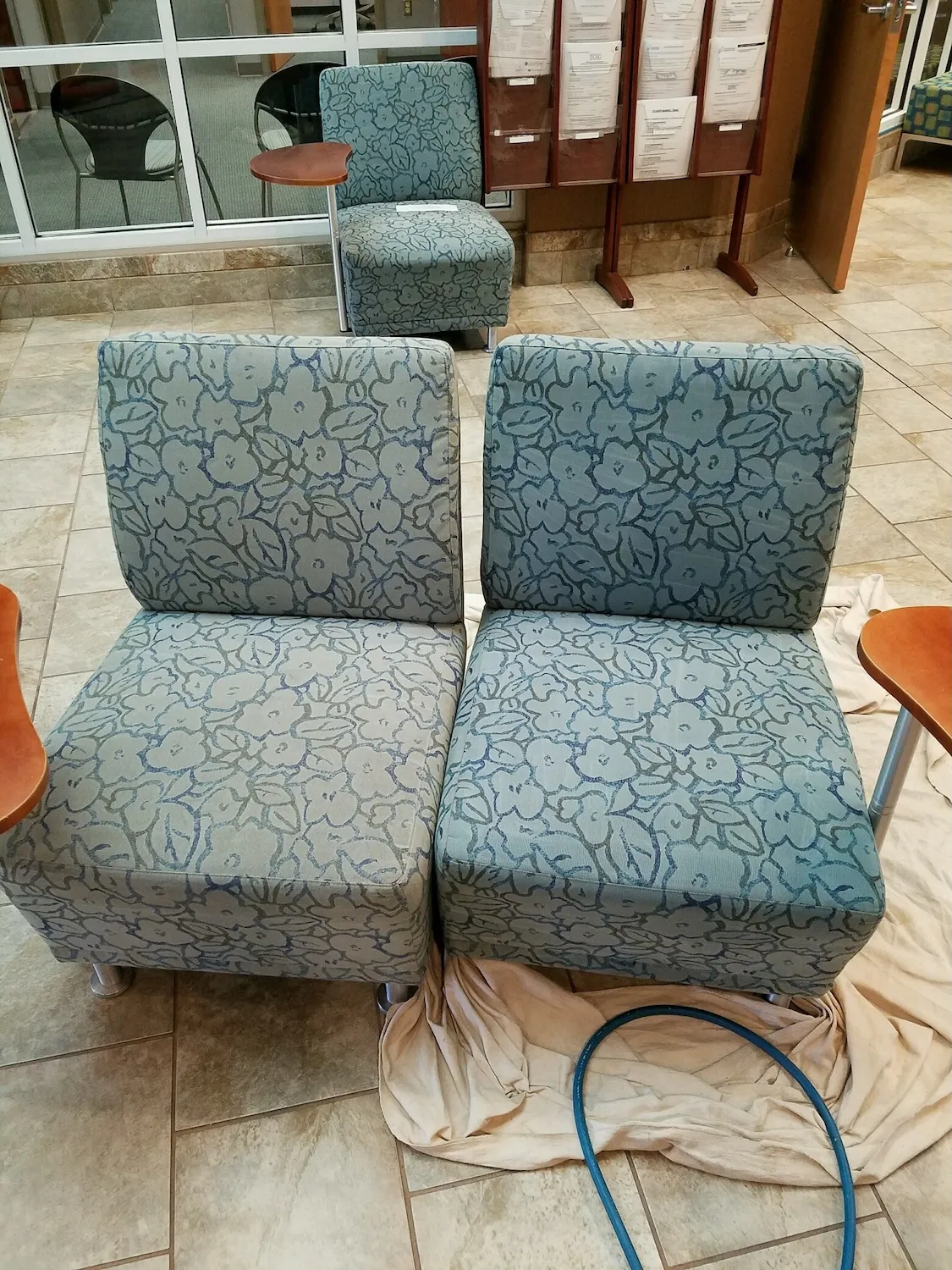After upholstery cleaning - refreshed furniture